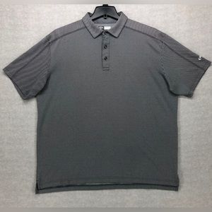 Callaway Opti Dri Short Sleeve Polo Shirt Men Size XL Gray White Stripe